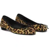 Alexander Mcqueen Printed Calf-hair Armadillo Ballerinas In Leopard/ Black