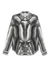 Alexander Mcqueen Mcqueen Armor Print Shirt Steel In Gray