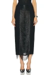 Alexander Mcqueen Mcqueen Women Armor Stitch Skirt In Black