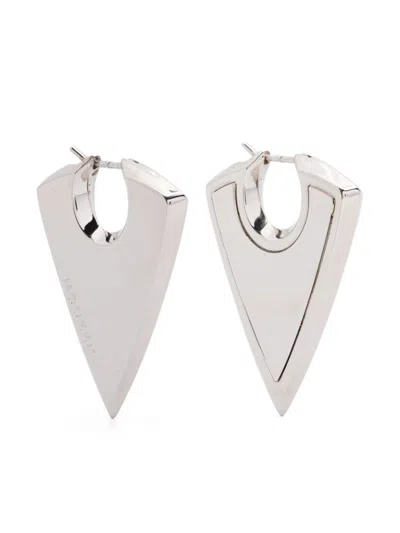 Alexander Mcqueen Arrow Earrings In 银色