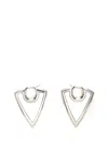 Alexander Mcqueen Arrow Triangle Shape Earrings In Silver