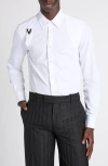 Alexander Mcqueen Arrow Harness Cotton Poplin Button-up Shirt In Optical White