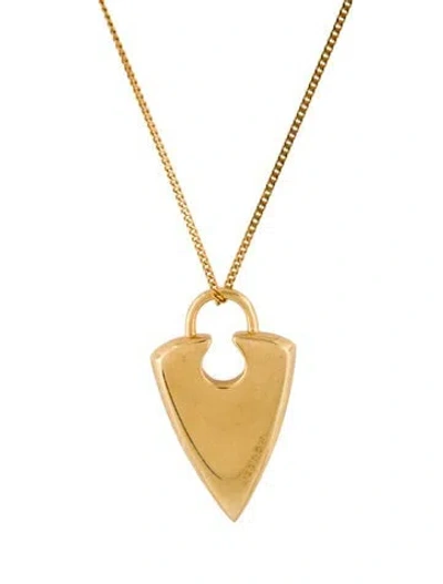 Pre-owned Alexander Mcqueen Arrow Pendant Necklace, 23" In Multi