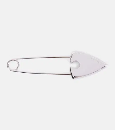 Alexander Mcqueen Arrow Safety Pin Brooch In White