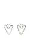 Alexander Mcqueen Arrow Triangle Shape Earrings In Silver