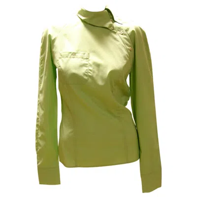 Pre-owned Alexander Mcqueen Asymmetric Buttoned Shirt In Brown