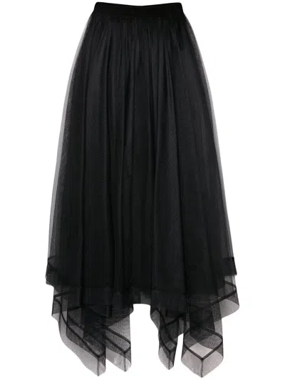 Alexander Mcqueen Asymmetrischer Rock In Black