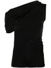 Alexander Mcqueen Asymmetric-design Top In Black