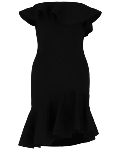 Alexander Mcqueen Asymmetric Dress In Black