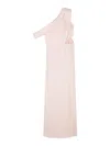Alexander Mcqueen Asymmetric Maxi Dress In Nude & Neutrals