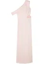 Alexander Mcqueen Asymmetric Maxi Dress In Pink
