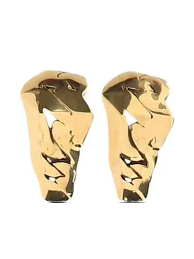 Alexander Mcqueen Abstract Gold Stud Earrings