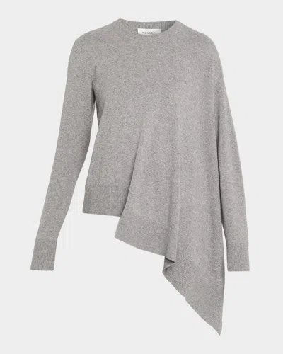Alexander Mcqueen Asymmetric Hem Cashmere-wool Sweater In Multi