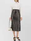 Alexander Mcqueen Asymmetric High-waisted Midi Skirt With Side Pockets