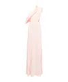 Alexander Mcqueen Asymmetric Maxi Dress In Pink