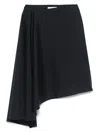 Alexander Mcqueen Asymmetric Midi Skirt In Blue