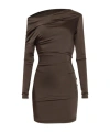 Alexander Mcqueen Miniabito Asimmetrico In Brown