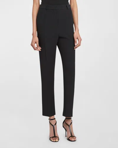 Alexander Mcqueen Asymmetric One-shoulder Draped Top In Black