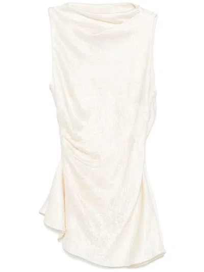 ALEXANDER MCQUEEN ASYMMETRIC SATIN TOP