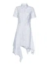 Alexander Mcqueen Asymmetric Shirt Dress In White