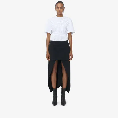 Alexander Mcqueen Asymmetric Skirt In Black