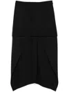 Alexander Mcqueen Asymmetric Skirt In Black