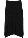 Alexander Mcqueen Asymmetric Skirt In Black