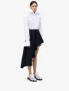 Alexander Mcqueen Asymmetric Skirt In Navy