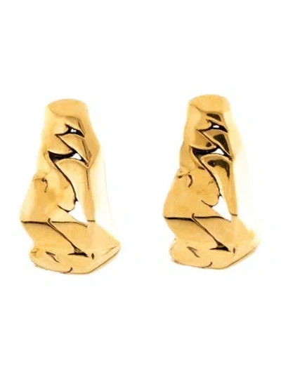 Pre-owned Alexander Mcqueen Asymmetric Skull Drop Earrings In Multicolor