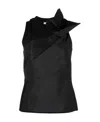 Alexander Mcqueen Asymmetric Sleeveless Top In Black