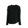 Alexander Mcqueen Asymmetric Wool Jumper In Black
