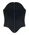 Alexander Mcqueen Asymmetrical Corset In Black