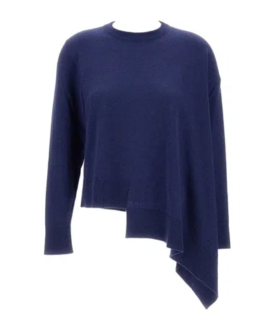 Alexander Mcqueen Asymmetrical Hem Sweatshirt In Blue