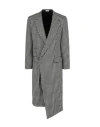 Alexander Mcqueen Asymmetrical Houndstooth Coat Man Coat Multicolored Size 42 Wool In Fantasy