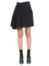 Alexander Mcqueen Alexander Mc Queen Asymmetrical Mini Skirt In Black