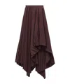 Alexander Mcqueen Asymmetrical Pleated Skirt In Black