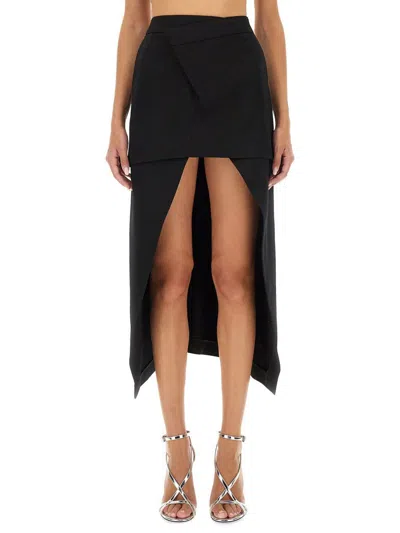 Alexander Mcqueen Asymmetrical Skirt In Black