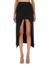 Alexander Mcqueen Women's Asymmetrical Skirt In Black