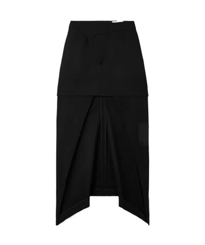 ALEXANDER MCQUEEN ALEXANDER MCQUEEN ASYMMETRIC MIDI SKIRT
