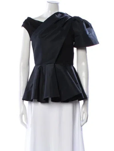Pre-owned Alexander Mcqueen Asymmetrical Sleeveless Blouse In Black