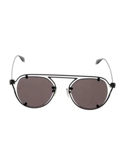 Pre-owned Alexander Mcqueen Aviator Tinted Sunglasses In Neutrals