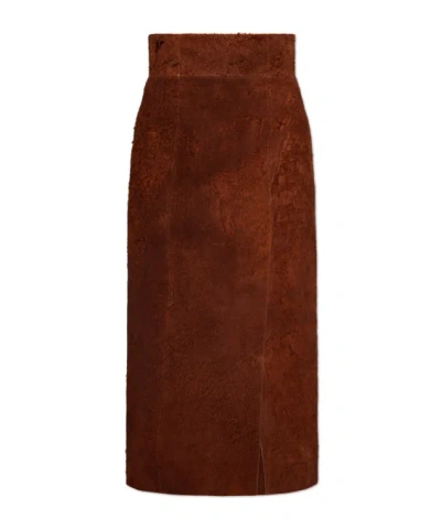 ALEXANDER MCQUEEN ALEXANDER MCQUEEN HIGH WAIST FRONT-SLIT MIDI SKIRT
