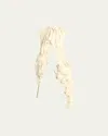Alexander Mcqueen Backless Ruffle Silk Gown In Neutral