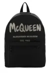 Alexander Mcqueen Black Graffiti Metropolitan Printed Backpack In Black