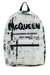 Alexander Mcqueen Fold-print Jacquard Canvas Backpack In Multicolor