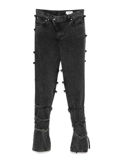 ALEXANDER MCQUEEN BAGGY TIED JEANS
