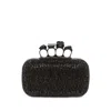 Alexander Mcqueen Knuckle Clutch With Chain In Black
