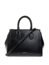 Alexander Mcqueen Large Birdee Top Handle Bag In Black