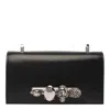 Alexander Mcqueen Black Leather The Knuckle Satchel Crossbody Bag In Black