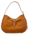Alexander Mcqueen T-bar Suede Shoulder Bag In Brown